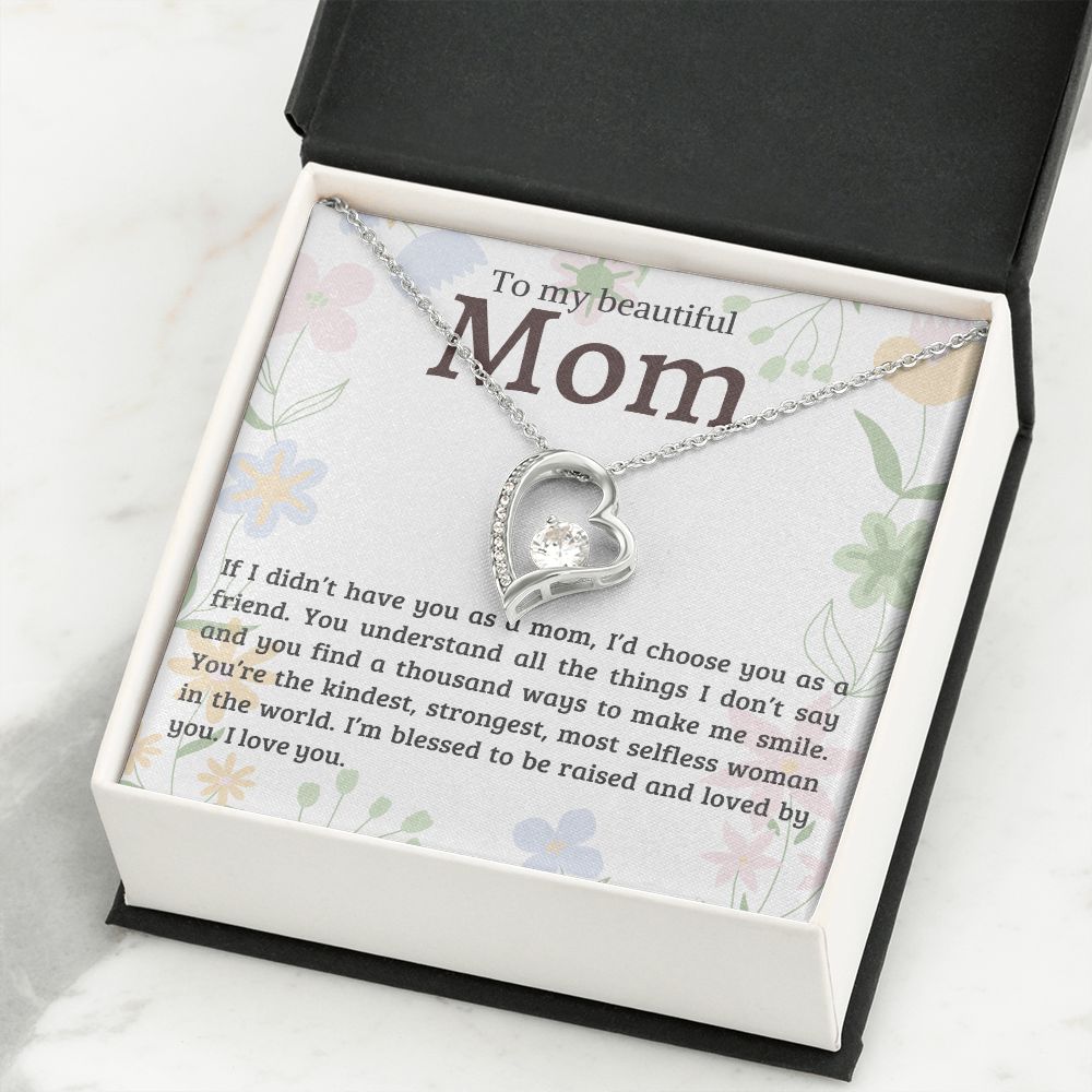 litzzy Mom - Most Selfless Woman - Forever Love Necklace - Litzzy Mother's Day Gifts Necklace Jewelry   