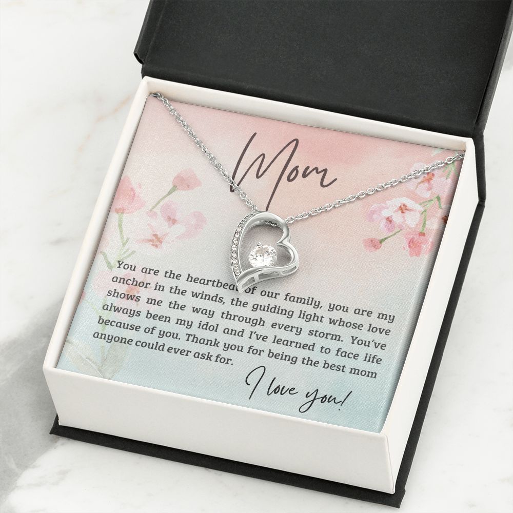 litzzy Mom - Heartbeat - Forever Love Necklace - Litzzy Mother's Day Gifts Necklace Jewelry   