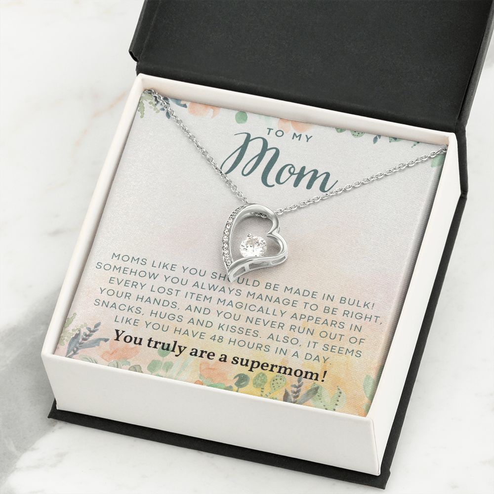 litzzy Mom - Supermom - Forever Love Necklace - Litzzy Mother's Day Gifts Necklace Jewelry   