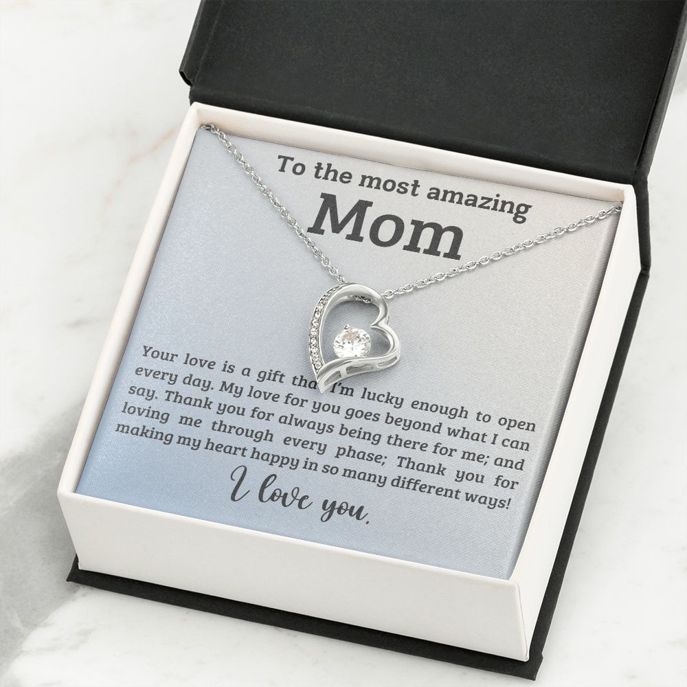 litzzy Mom - A Gift - Forever Love Necklace - Litzzy Mother's Day Gifts Necklace Jewelry   