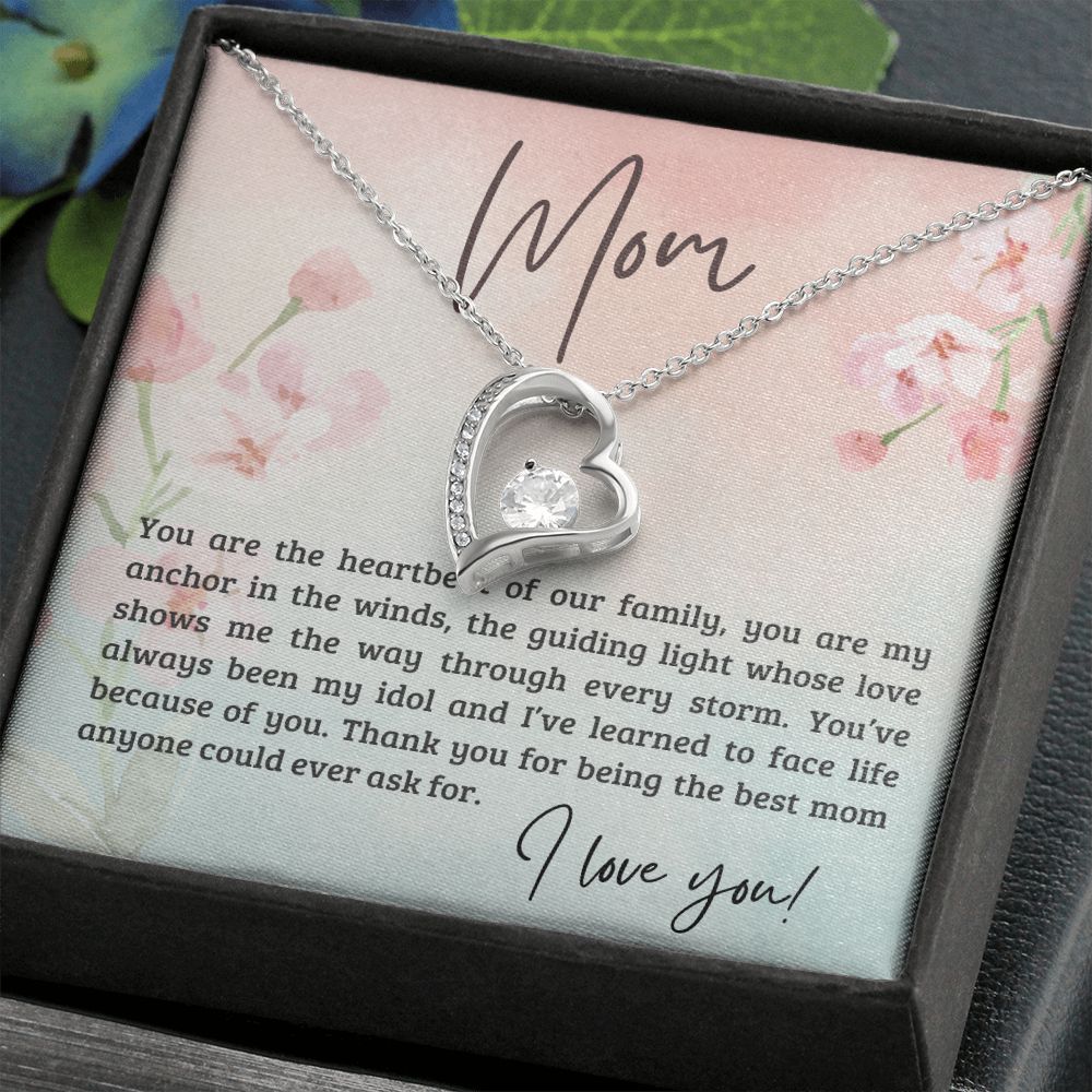 litzzy Mom - Heartbeat - Forever Love Necklace - Litzzy Mother's Day Gifts Necklace Jewelry   