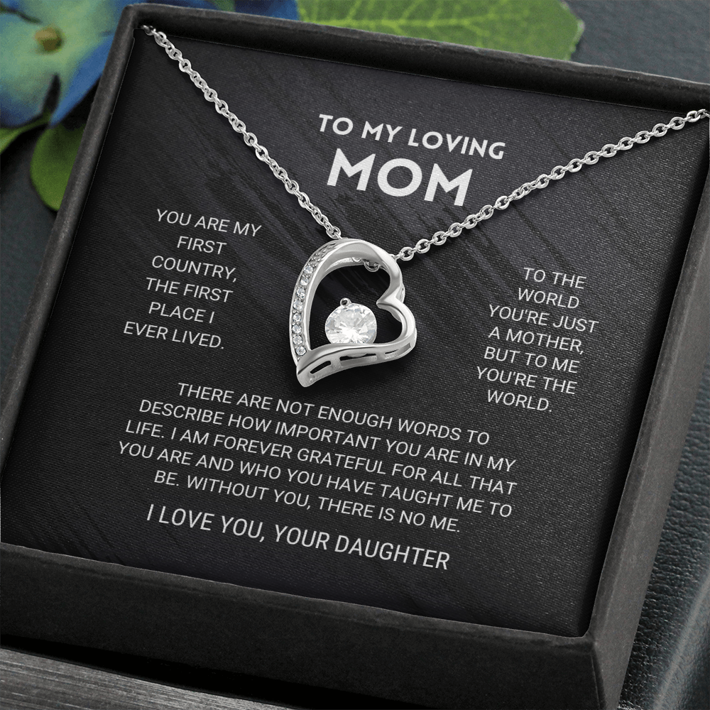 litzzy Mom - Forever Love Necklace From Daughter - Litzzy Mother's Day Gifts Necklace Jewelry   