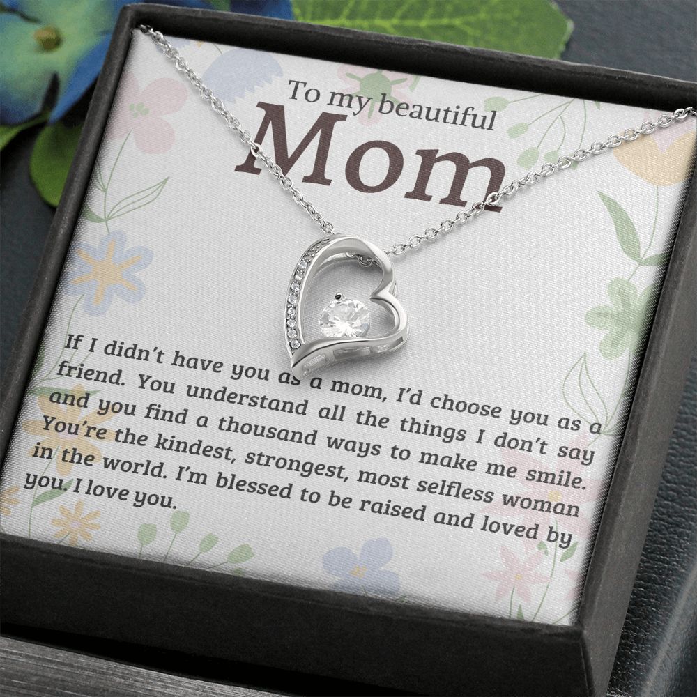 litzzy Mom - Most Selfless Woman - Forever Love Necklace - Litzzy Mother's Day Gifts Necklace Jewelry   