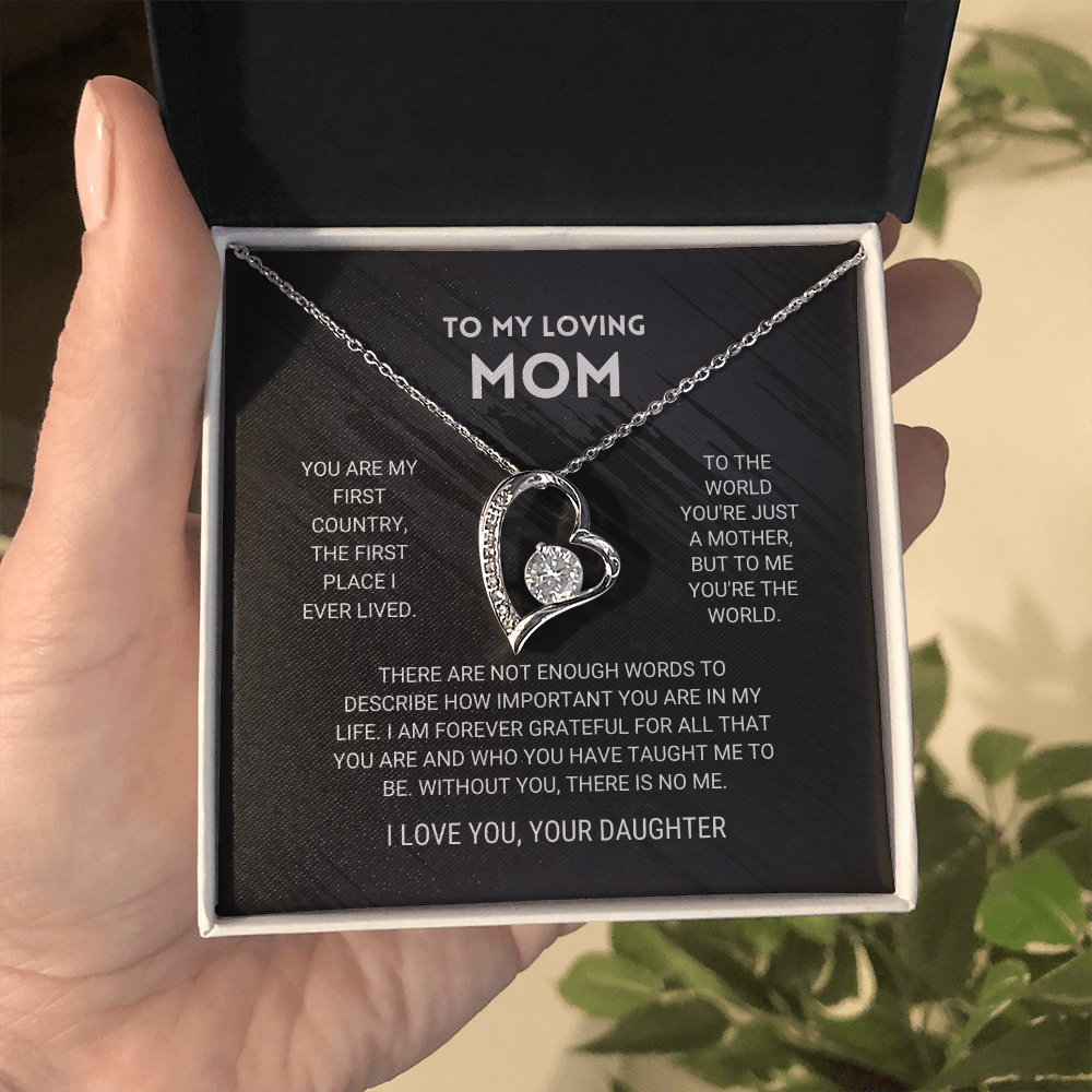 litzzy Mom - Forever Love Necklace From Daughter - Litzzy Mother's Day Gifts Necklace Jewelry   