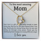 litzzy Litzzy Forever Love Necklace To my Mom, Your love is a gift Mothers Day Jewelry, Necklace gifts set from Son, Daughter Jewelry 18k Yellow Gold Finish Standard Box 