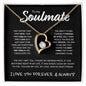 litzzy To My Soulmate - 14K Forever Necklace - Necklace Gift Set - To My Soulmate, Gift For Soulmate SO Jewelry 18k Yellow Gold Finish Standard Box 