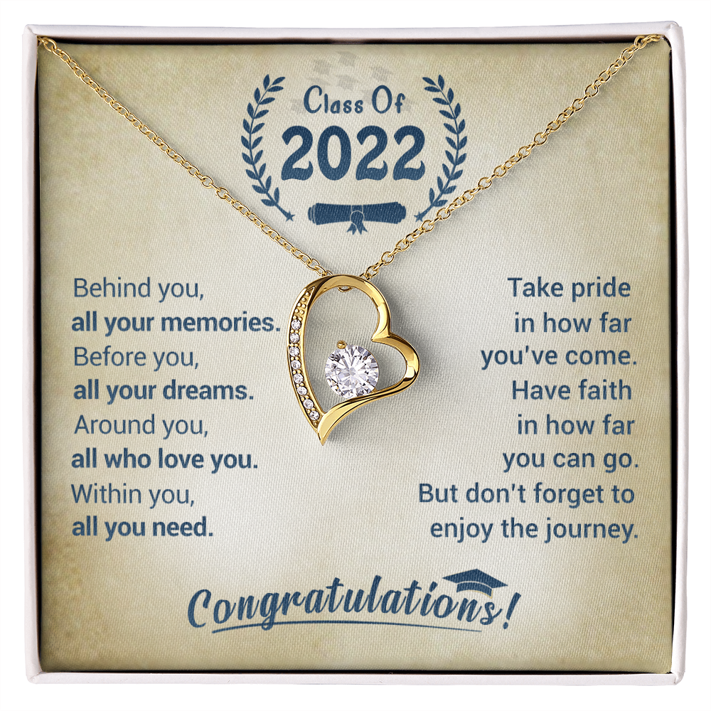 litzzy Class Of 2022 - Take Pride In How Far You've Come - Forever Love Necklace jewelry   