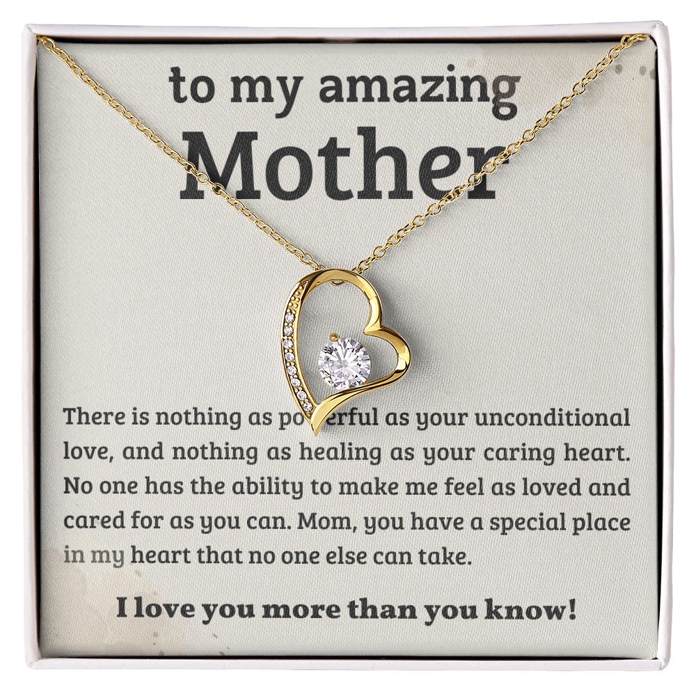 litzzy Mother - A Special Place - Forever Love Necklace - Litzzy Mother's Day Gifts Necklace Jewelry 18k Yellow Gold Finish Standard Box 