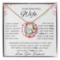 litzzy To My Beautiful Wife - I Married You Because I Cant Live Without You - To My Wife, Gift For Wife - Valentine's Day Gift -  Forever Love Necklace SO Jewelry 18k Yellow Gold Finish Standard Box 