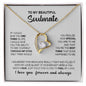 litzzy To My Beautiful Soulmate - If I Could Give You One Thing In Life - Litzzy Forever Love Necklace - To My Soulmate, Gift For Soulmate Jewelry 18k Yellow Gold Finish Standard Box 