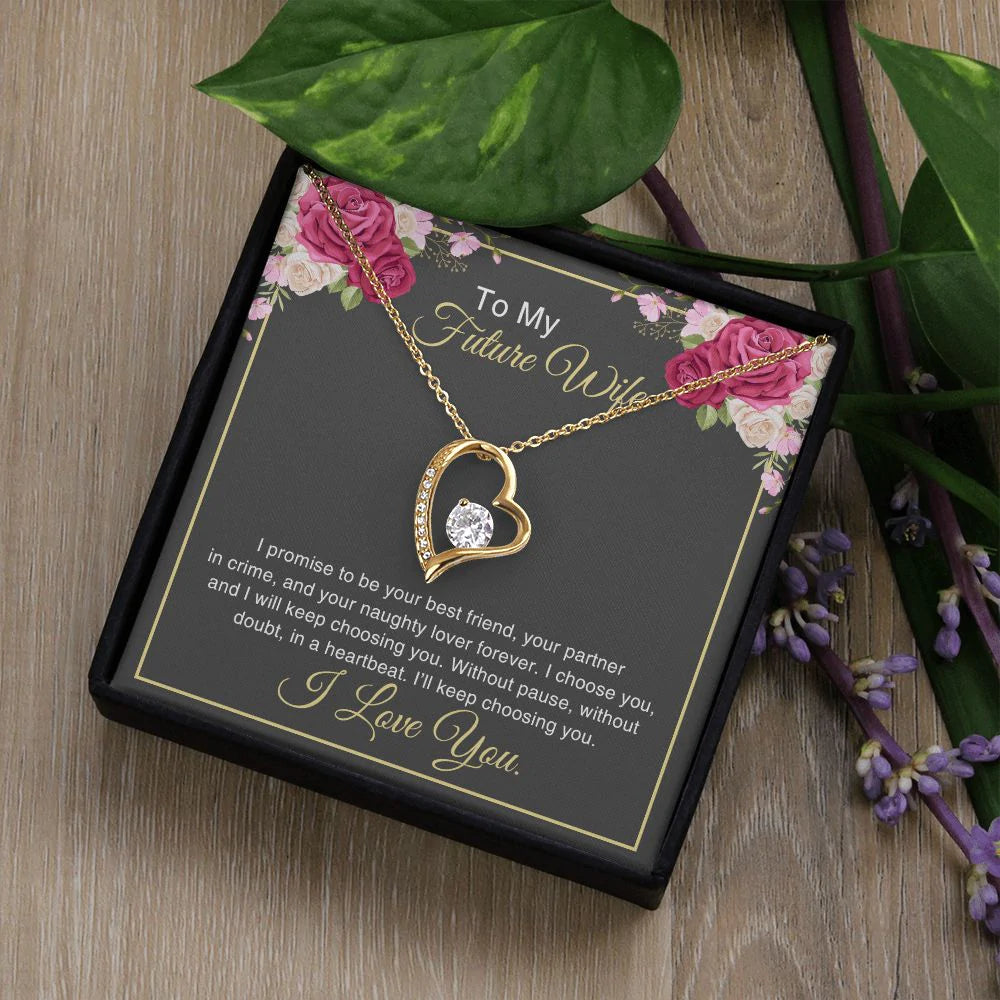 litzzy To My Future Wife - I promise to be your best friend - Forever Love Necklace - To My Future Wife, Gift For Wife SO Jewelry   