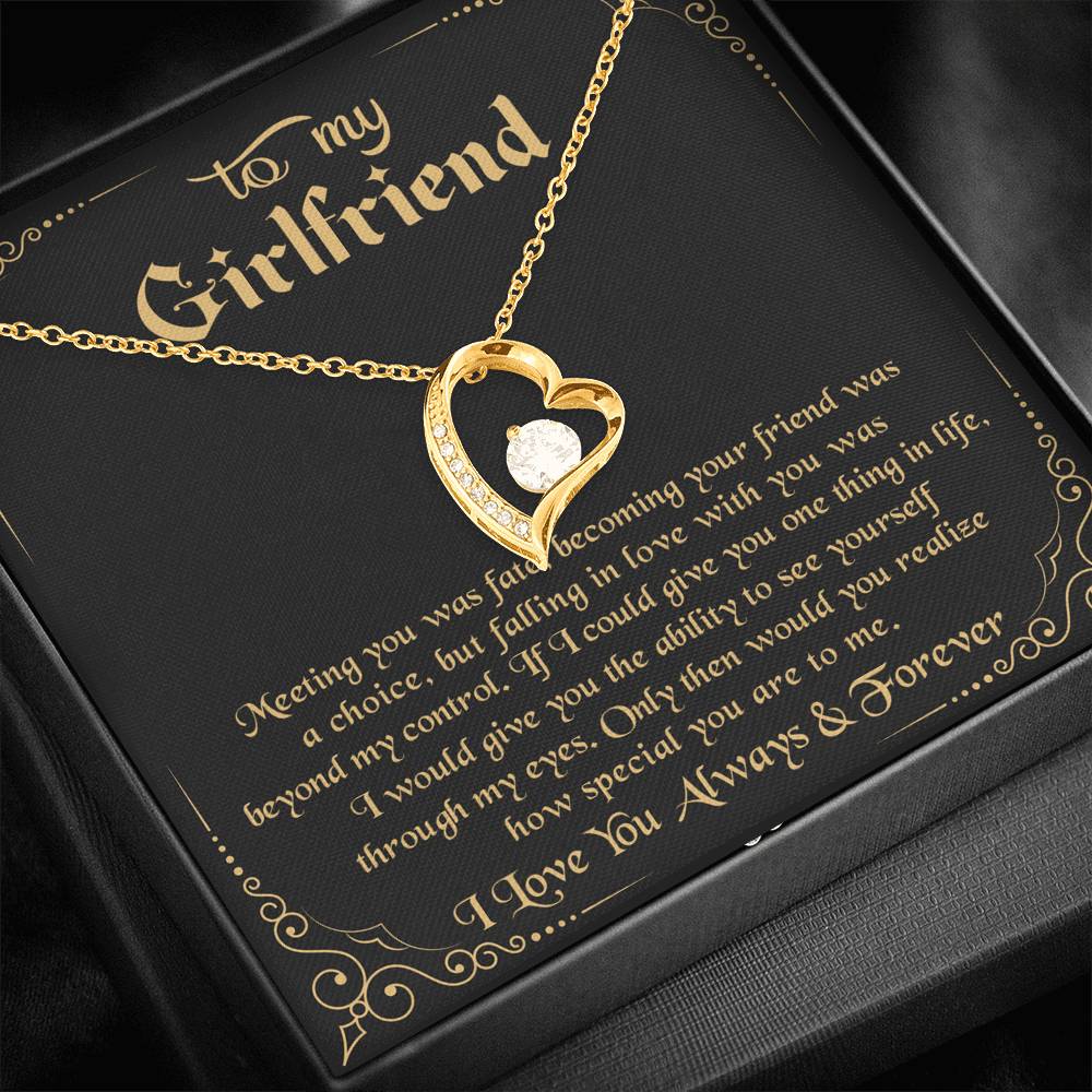 litzzy To My Girlfriend - How special you are to me - Forever Love Necklace - Necklace Gift For Her, Wife, Girlfriend, Anniversary, Wedding, Valentine, Birthday with Message Card Jewelry   