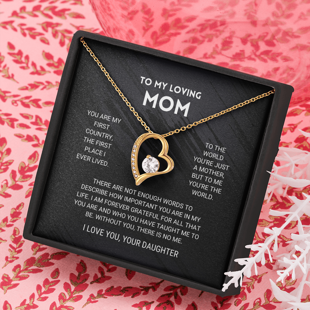 litzzy Mom - Forever Love Necklace From Daughter - Litzzy Mother's Day Gifts Necklace Jewelry   