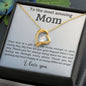 litzzy Litzzy Forever Love Necklace To my Mom, Your love is a gift Mothers Day Jewelry, Necklace gifts set from Son, Daughter Jewelry   