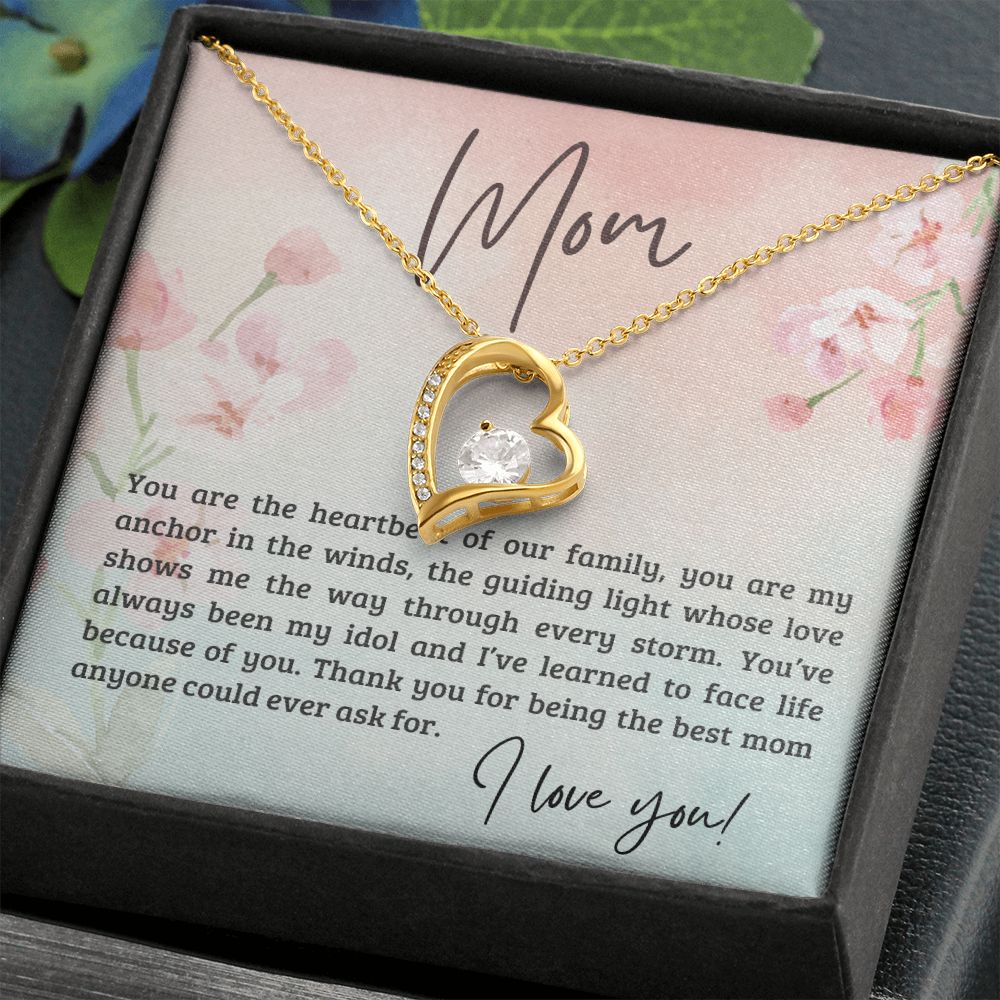 litzzy Mom - Heartbeat - Forever Love Necklace - Litzzy Mother's Day Gifts Necklace Jewelry   