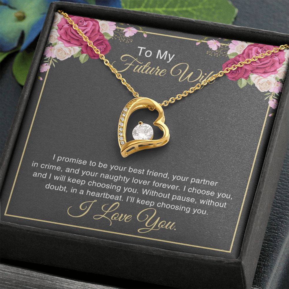 litzzy To My Future Wife - I promise to be your best friend - Forever Love Necklace - To My Future Wife, Gift For Wife SO Jewelry   