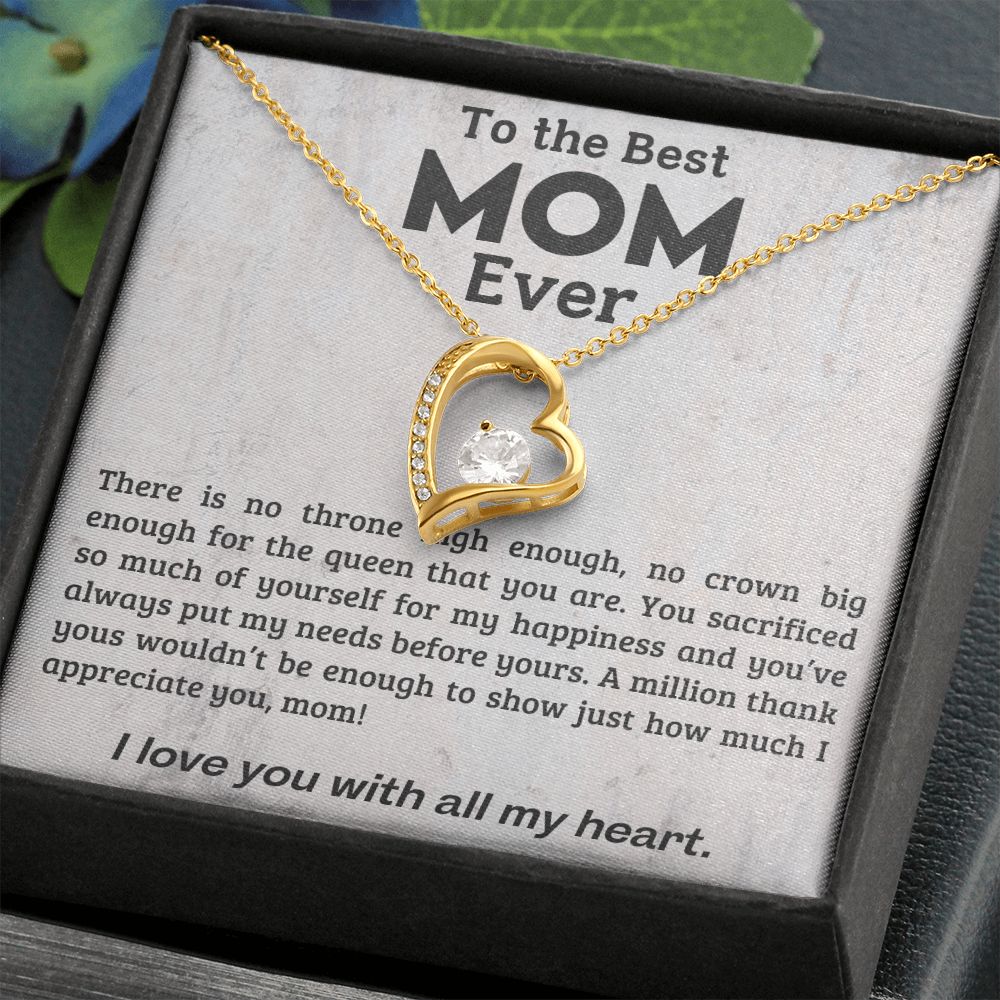 litzzy Mom - A Million Thank Yous - Forever Love Necklace - Litzzy Mother's Day Gifts Necklace Jewelry   