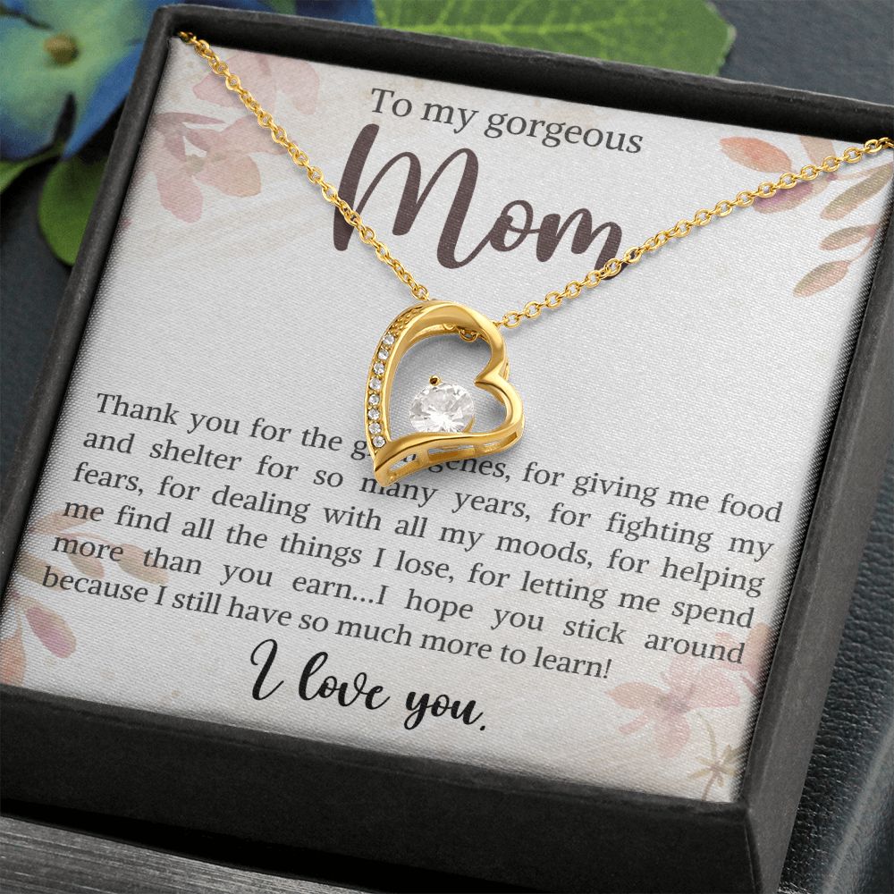 litzzy Mom - Thank You - Forever Love Necklace - Litzzy Mother's Day Gifts Necklace Jewelry   