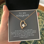 litzzy To My Soulmate - Never Forget That I Love You - Forever Love Necklace - Necklace Gift For Her, Wife, Girlfriend, Anniversary, Wedding, Valentine, Birthday with Message Card Jewelry   
