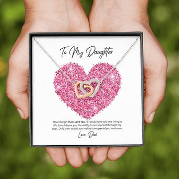 litzzy Necklace Gift For Daughter From Dad, Litzzy To My Daughter Jewelry   