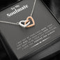 litzzy To My Soulmate - Last Everything Interlocking Heart Necklace - Necklace Gift For Her, Wife, Girlfriend, Anniversary, Wedding, Valentine, Birthday with Message Card Jewelry   