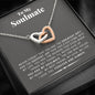 litzzy To My Soulmate - You are the greatest gift - Interlocking Heart Necklace - Necklace Gift For Her, Wife, Girlfriend, Anniversary, Wedding, Valentine, Birthday with Message Card Jewelry Standard Box  