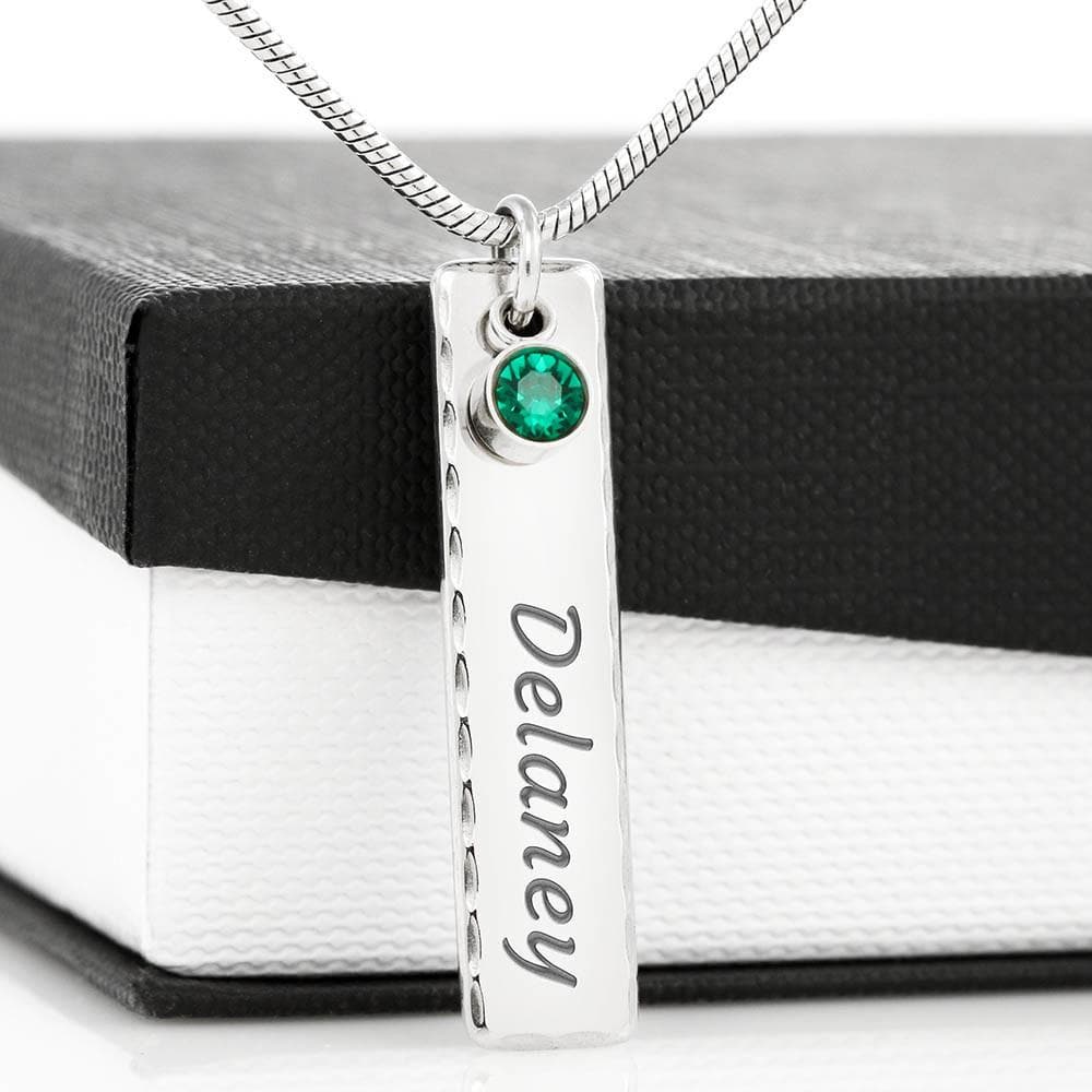 litzzy To My Beautiful Wife Birthstone Name Neckace - Gifts For Wife Necklace Valentines Day Custom Made Romantic Gift For My Best Wife Ever Jewelry   