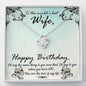 litzzy To The World's Best Wife Happy Birthday Love Knot Necklace - Gifts For Wife Necklace Valentines Day Custom Made Romantic Gift For My Best Wife Ever Jewelry Standard Box  