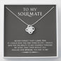 litzzy To My Soulmate - Never Forget That I Love You - Gift For Valentine, Birthday, Anniversary - Love Knot - Necklace Gift For Her, Wife, Girlfriend, Anniversary, Wedding, Valentine, Birthday with Message Card Jewelry Standard Box  