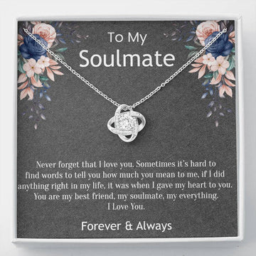 litzzy To My Soulmate - Never forget that I love you - Litzzy Love Knot Necklace - To My Soulmate, Gift For Soulmate Jewelry   