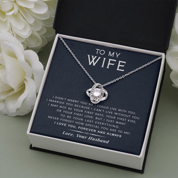 litzzy To My Wife - I Can’t Live Without You - How Special You Are To Me - Necklace Gift For Her, Wife, Girlfriend, Anniversary, Wedding, Valentine, Birthday with Message Card Jewelry Standard Box  