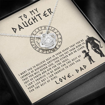litzzy Never Lose, Litzzy To My Daughter Love Knot Necklace Jewelry   