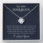 litzzy To My Soulmate - I Got Something Right - Mother's Day Gift For Wife Girlfriend Future Wife - Love Knot - Necklace Gift For Her, Wife, Girlfriend, Anniversary, Wedding, Valentine, Birthday with Message Card Jewelry Standard Box  