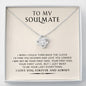 litzzy To My Soulmate - Valentine Gift For Wife Future Wife Girlfriend - Love Knot Necklace - Necklace Gift For Her, Wife, Girlfriend, Anniversary, Wedding, Valentine, Birthday with Message Card Jewelry Standard Box  