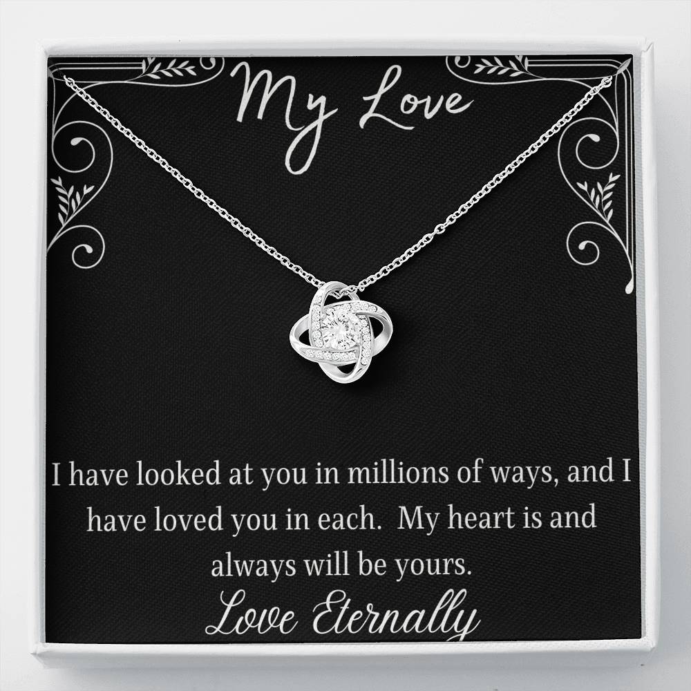 litzzy To My Girlfriend - My Love Knot Necklace - Gift for Girlfriend, Gift for Wife Jewelry Standard Box  