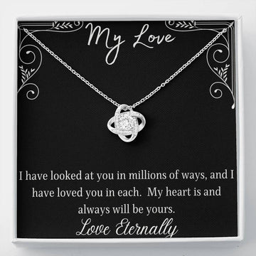 litzzy To My Girlfriend - My Love Knot Necklace - Gift for Girlfriend, Gift for Wife Jewelry Standard Box  
