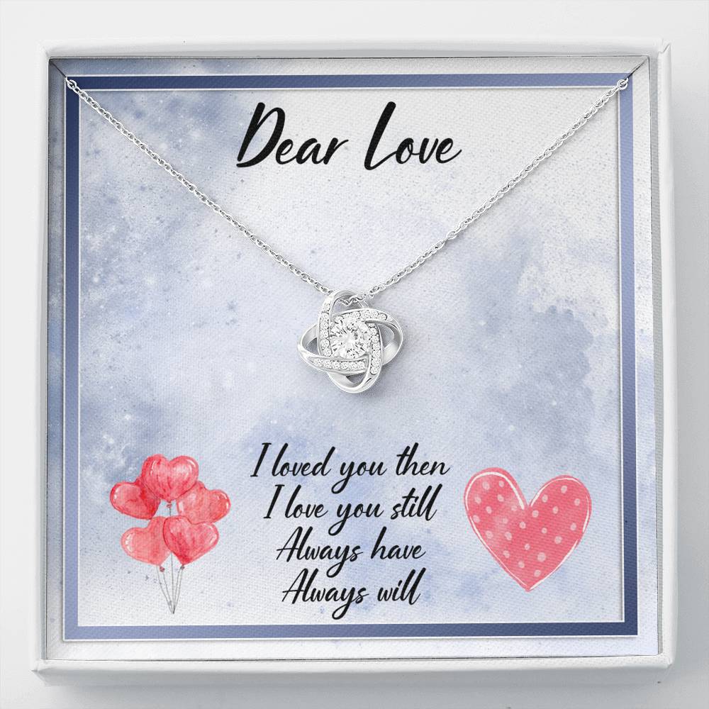 litzzy Dear Love Always Have Always Will Love Knot Necklace - Gifts For Wife Necklace Valentines Day Custom Made Romantic Gift For My Best Wife Ever Jewelry Standard Box  