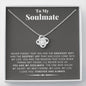 litzzy To My Soulmate - You are the greatest gift - Love Knot - Necklace Gift For Her, Wife, Girlfriend, Anniversary, Wedding, Valentine, Birthday with Message Card Jewelry Standard Box  