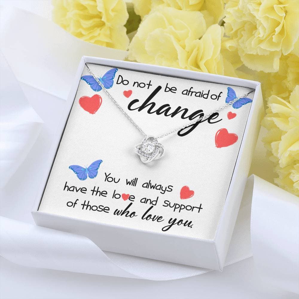 litzzy Love and Support Love Knot Necklace - Gifts For Wife Necklace Valentines Day Custom Made Romantic Gift For My Best Wife Ever    