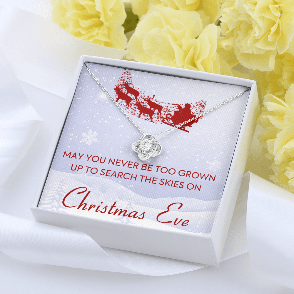 litzzy Christmas Eve Love Knot Necklace - Gifts For Wife Necklace Valentines Day Custom Made Romantic Gift For My Best Wife Ever    