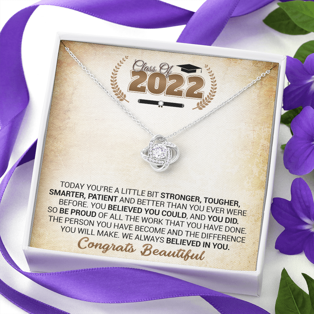 litzzy Class Of 2022 - You Believed You Could And You Did - Love Knot Necklace jewelry   