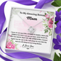 litzzy Litzzy Love Knot Necklace To My Amazing Bonus Mom, I will always be your little boy Mothers Day Jewelry, Necklace gifts set from Son, Daughter Jewelry   