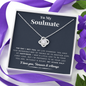 litzzy To My Soulmate - My Other Half - Gift For Valentine, Birthday, Anniversary - Necklace Gift For Her, Wife, Girlfriend, Anniversary, Wedding, Valentine, Birthday with Message Card Jewelry   