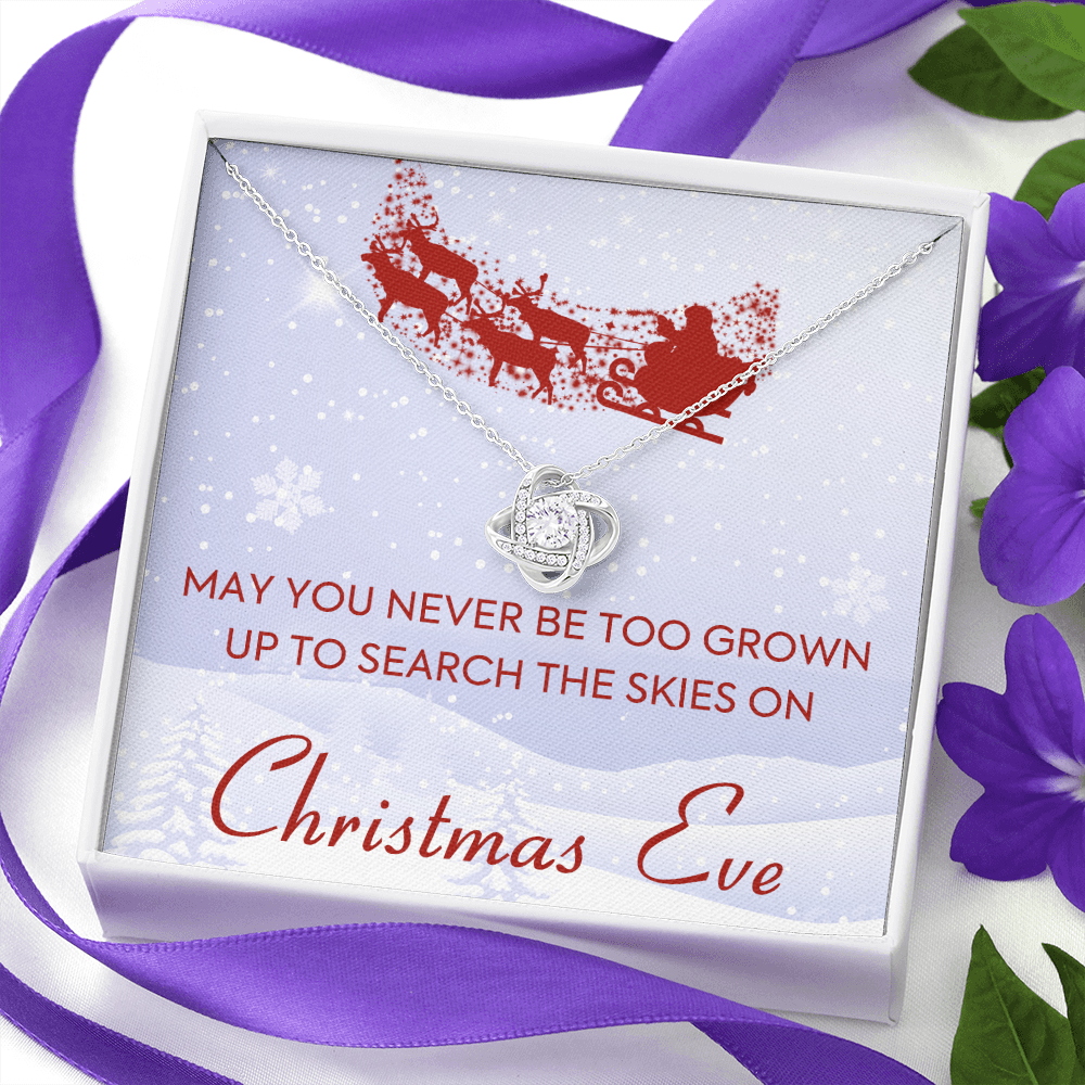 litzzy Christmas Eve Love Knot Necklace - Gifts For Wife Necklace Valentines Day Custom Made Romantic Gift For My Best Wife Ever    