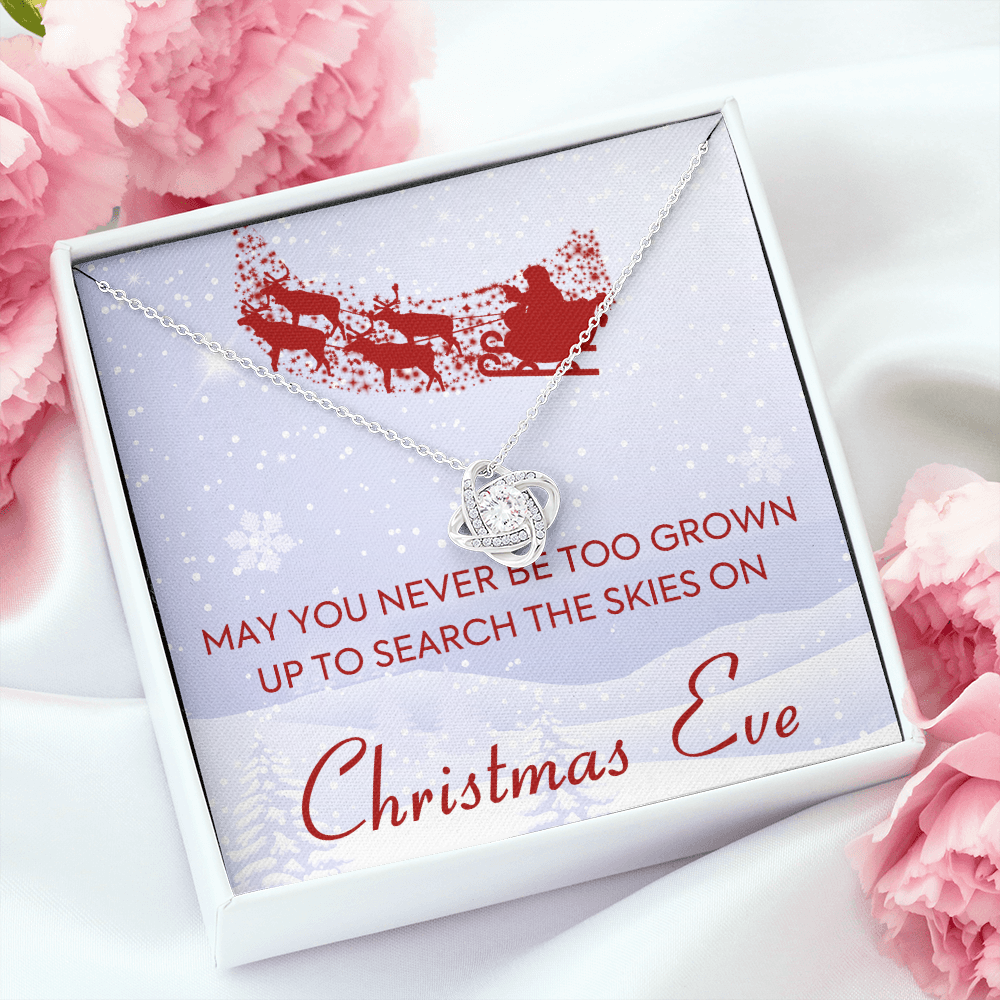 litzzy Christmas Eve Love Knot Necklace - Gifts For Wife Necklace Valentines Day Custom Made Romantic Gift For My Best Wife Ever    