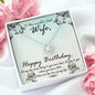 litzzy To The World's Best Wife Happy Birthday Love Knot Necklace - Gifts For Wife Necklace Valentines Day Custom Made Romantic Gift For My Best Wife Ever Jewelry   