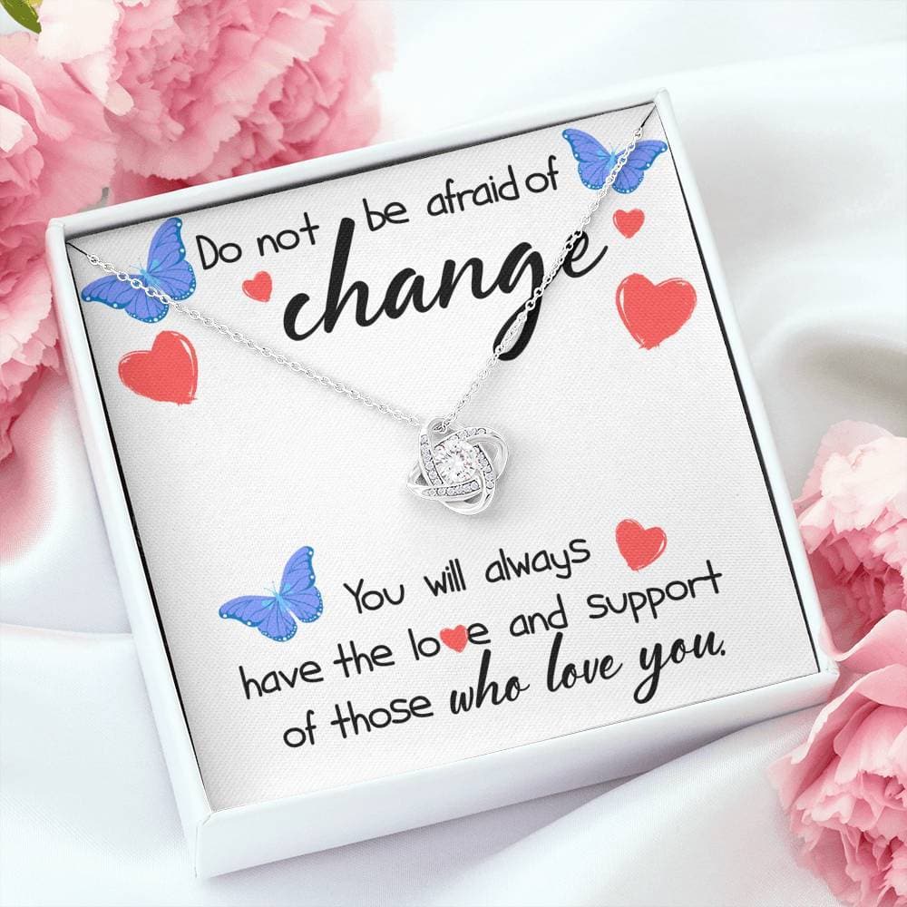 litzzy Love and Support Love Knot Necklace - Gifts For Wife Necklace Valentines Day Custom Made Romantic Gift For My Best Wife Ever    