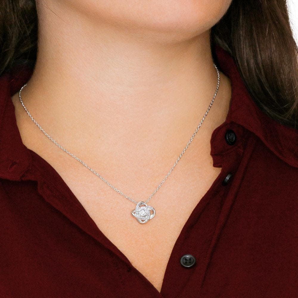 litzzy To My Beautiful Wife Love Knot Necklace - Gifts For Wife Necklace Valentines Day Custom Made Romantic Gift For My Best Wife Ever    