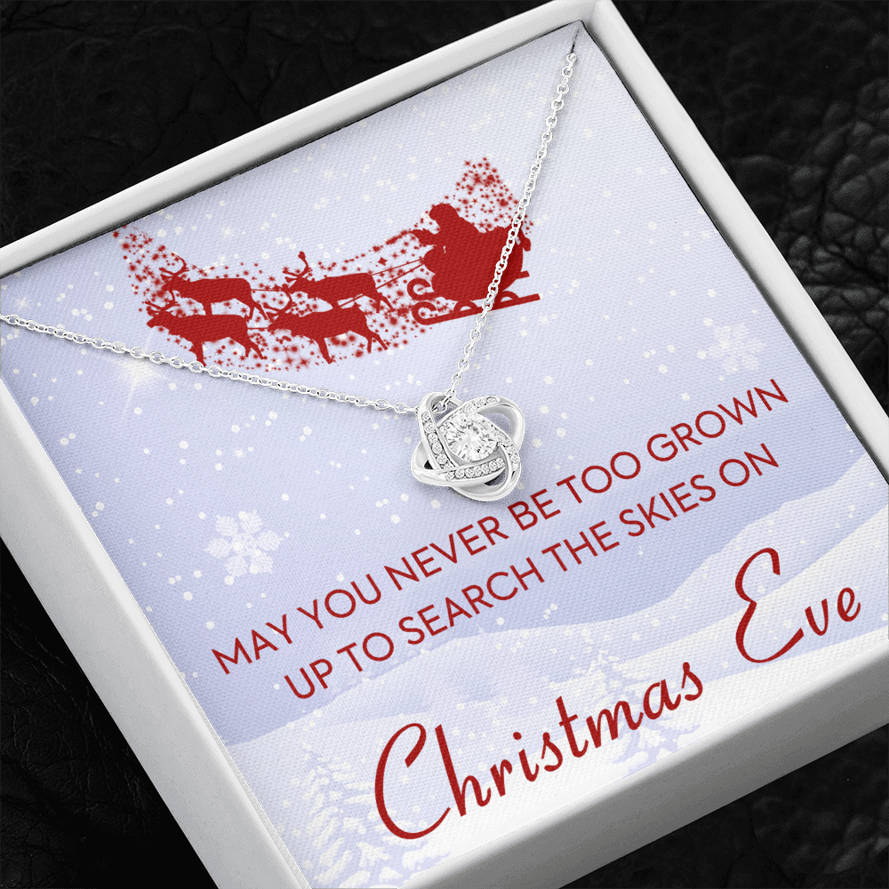 litzzy Christmas Eve Love Knot Necklace - Gifts For Wife Necklace Valentines Day Custom Made Romantic Gift For My Best Wife Ever    