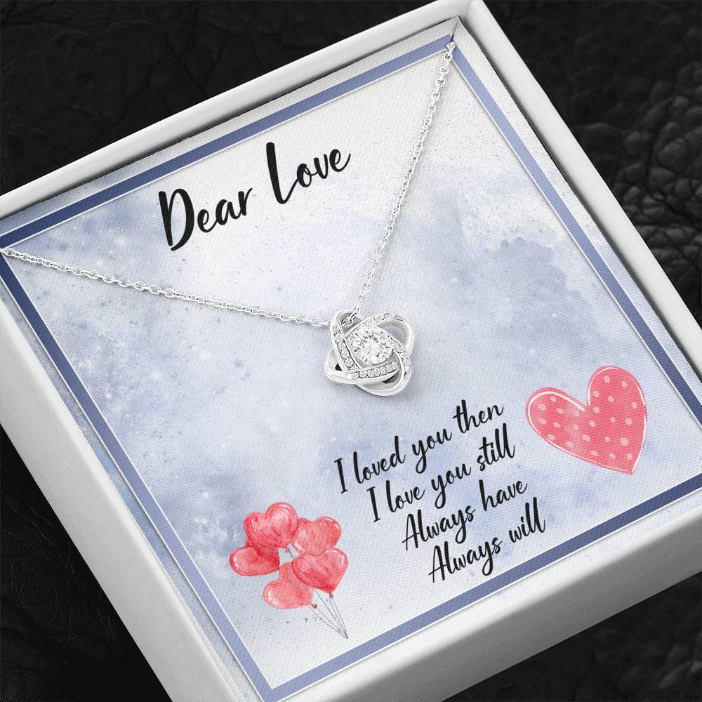 litzzy Dear Love Always Have Always Will Love Knot Necklace - Gifts For Wife Necklace Valentines Day Custom Made Romantic Gift For My Best Wife Ever Jewelry   